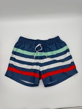 Chubbies Mens Large Swim Trunks Blue Red White Stripes Shorts Large Mesh USA